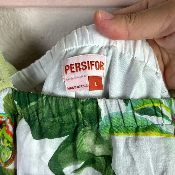 Persifor Clementine Ruffled Midi Tropical Floral Sleeveless Dress size Large - Picture 7 of 13